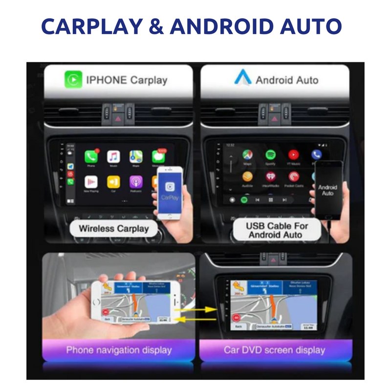 Ford Focus 2004-2012 Manual AC Apple Carplay Car Stereo Android 11 GPS NZ Maps