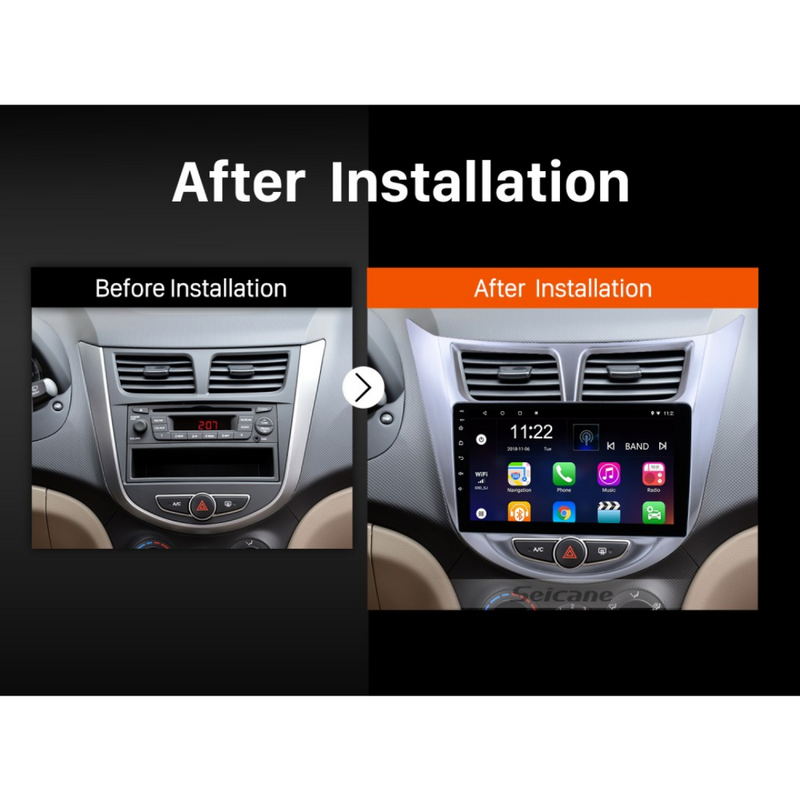 Hyundai Accent 2010-2016 Apple Carplay Car Stereo Android Radio GPS NZ USB BT
