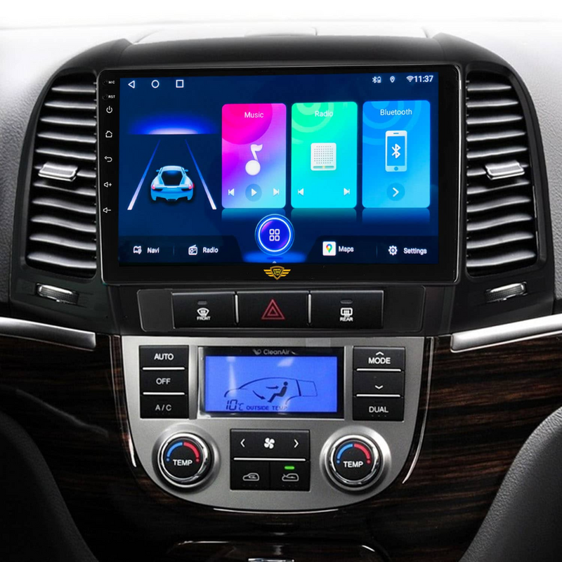 Hyundai Santa Fe 2006-2012 Apple Carplay Car Stereo GPS NZ Radio Maps 9 Inch
