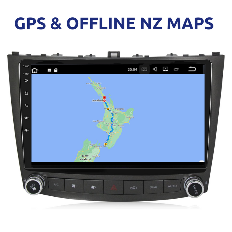 Lexus IS250 2005-2012 Apple Carplay Car Stereo Android GPS NZ Maps 10 Inch