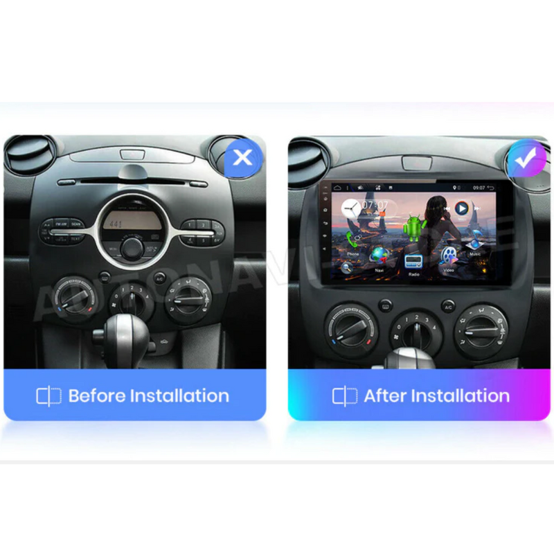 Mazda 2 Demio 2007-13 Apple Carplay Car Stereo Android Radio GPS NZ Maps