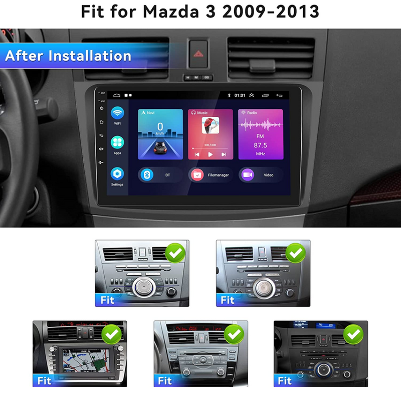 Mazda 3 Axela 2010-2013 Apple Carplay Car Stereo Android 11 Radio GPS NZ Maps