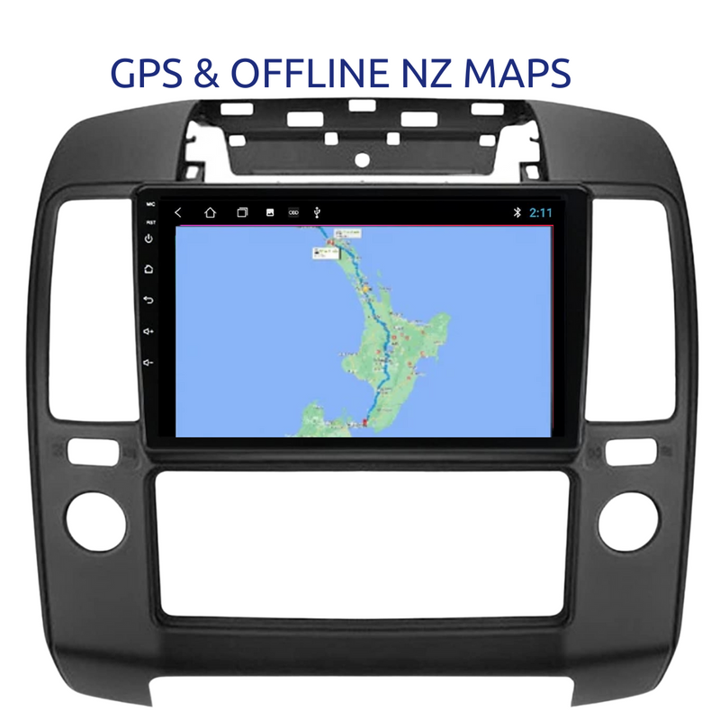 Nissan Navara D40 2006-13 Apple Carplay Car Stereo Android 11 Radio GPS NZ Maps