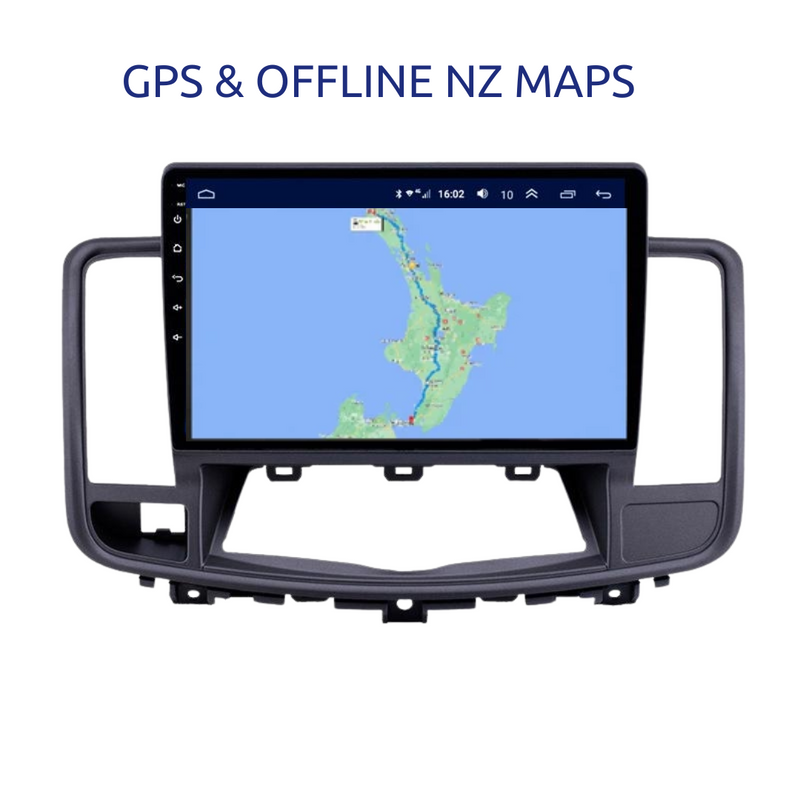 Nissan Teana 2009-2013 10' Car Stereo NZ Radio GPS NZ Maps Apple Carplay Android