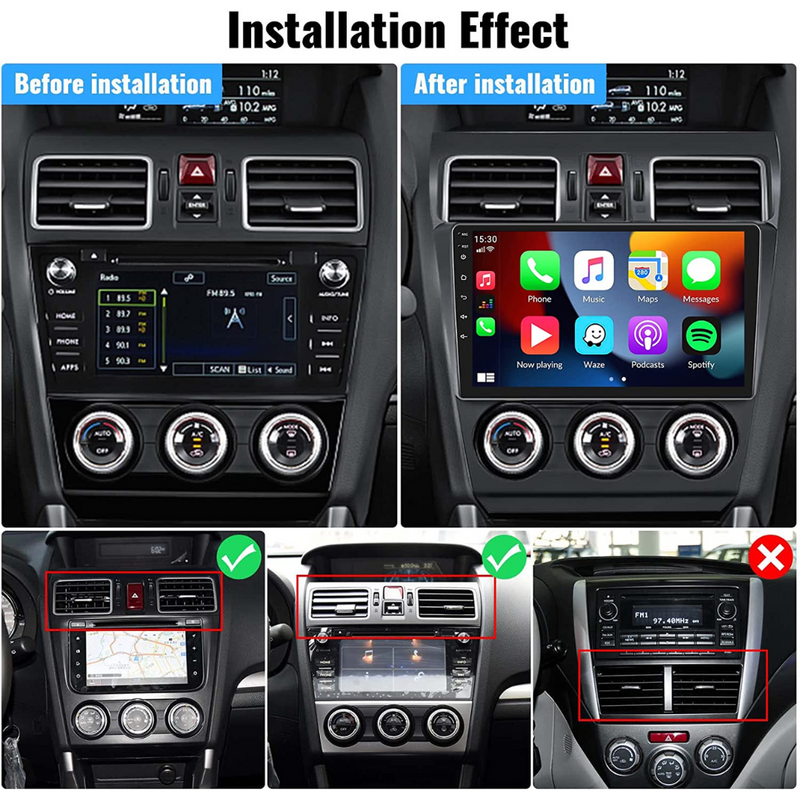 Subaru Forester Impreza XV '13-18 Apple Carplay Car Stereo Android GPS NZ Maps