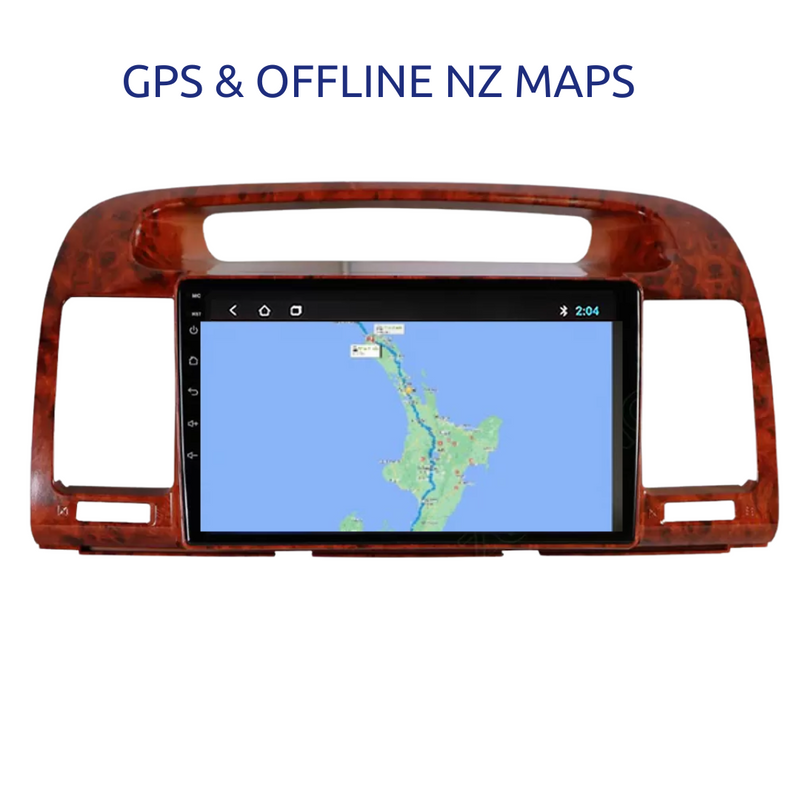 Toyota Camry 2002-06 Apple Carplay Car Stereo Android 11 Radio GPS NZ Maps