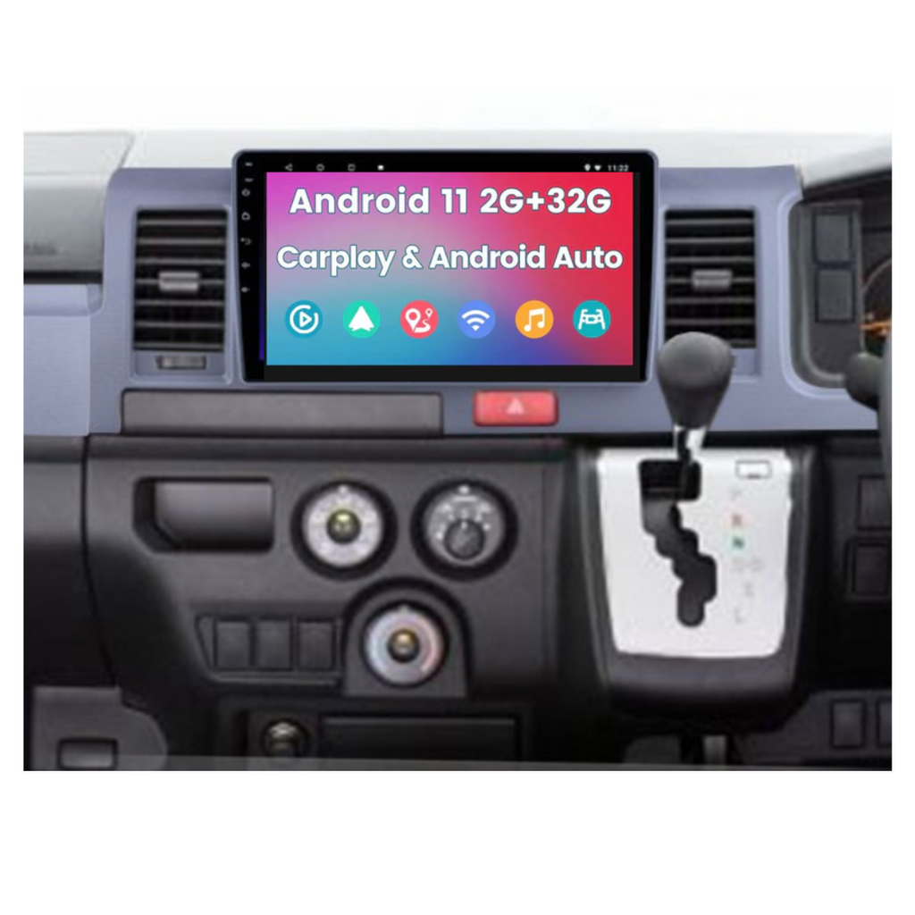 Toyota Hiace 2010-2018 Apple Carplay Car Stereo Android 11 Radio GPS NZ Maps