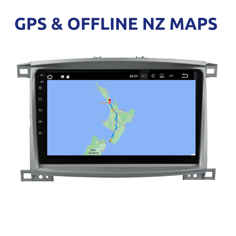 Toyota Land Cruiser 100 2003-2008 Carplay Car Stereo Android Auto GPS NZ Maps