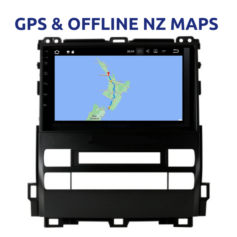 Toyota Land Cruiser Prado 2003-2009 Carplay Car Stereo Android Auto GPS NZ Maps